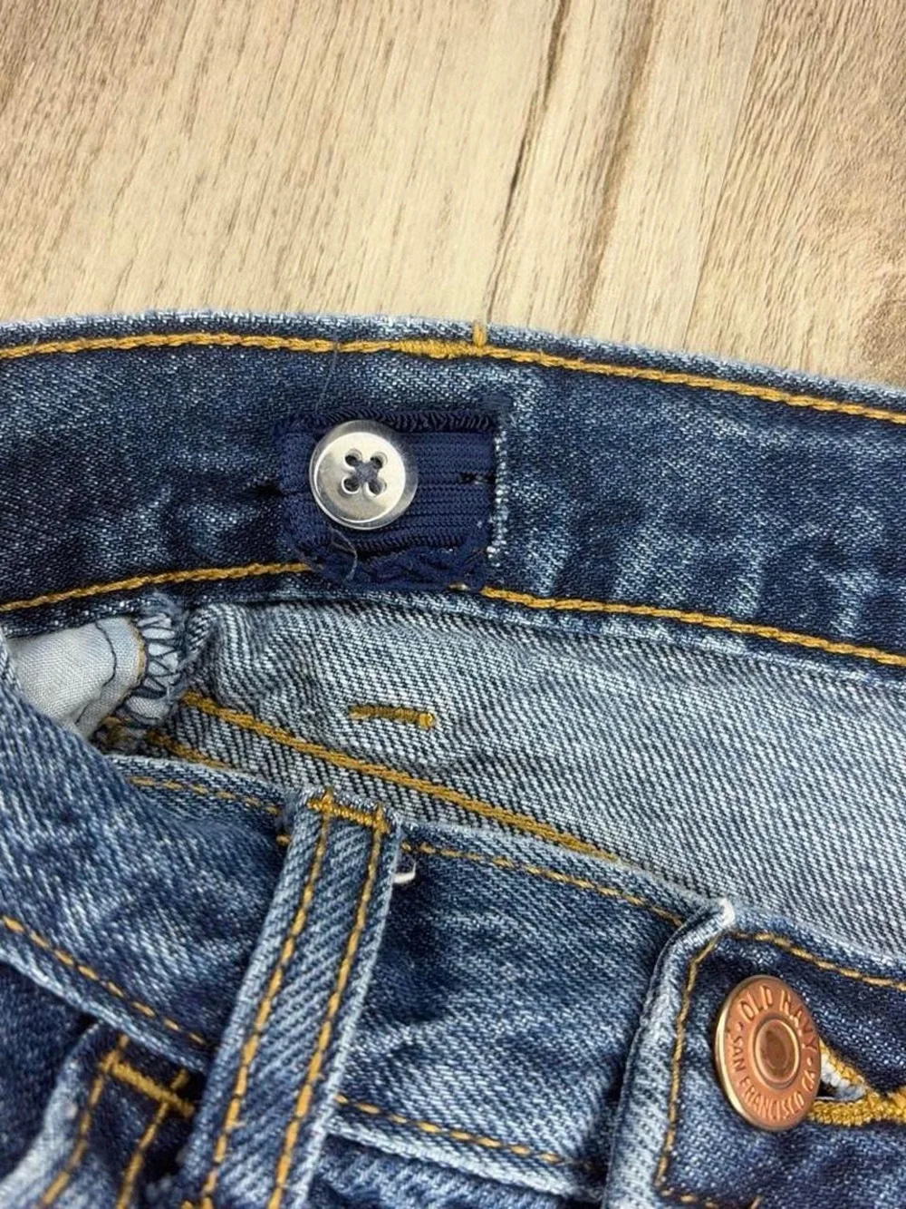 Old Navy Distressed Button-Front Denim Shorts - Blue